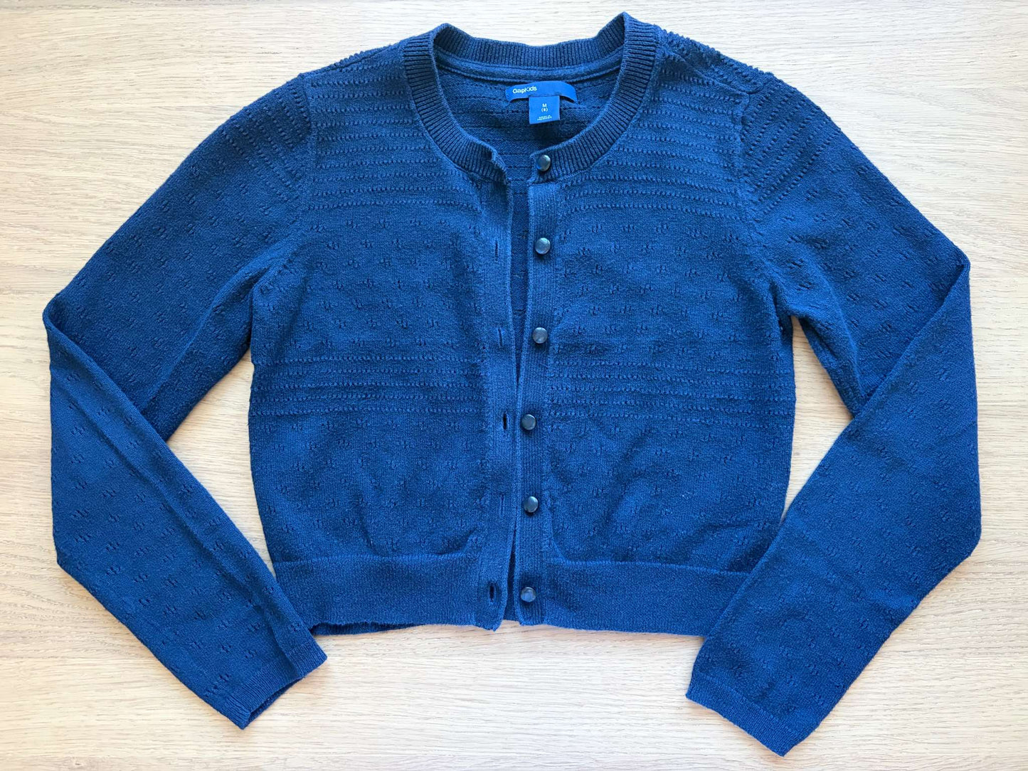 Bundle Navy Blue Cardigan & Barrettes, Size 8, Kids 8