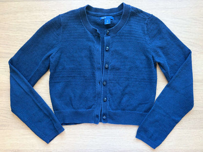 Bundle Navy Blue Cardigan & Barrettes, Size 8, Kids 8