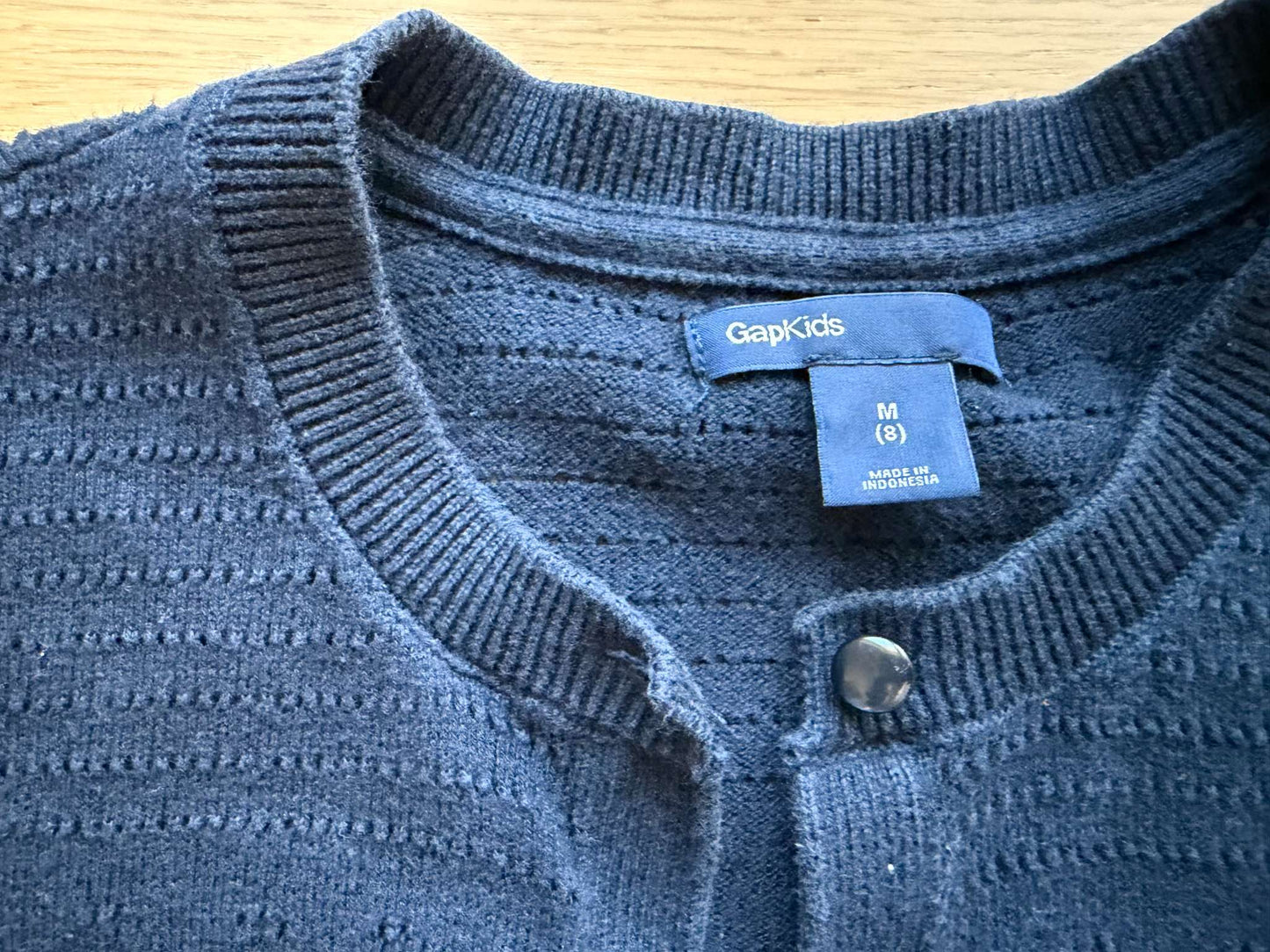 Bundle Navy Blue Cardigan & Barrettes, Size 8, Kids 8