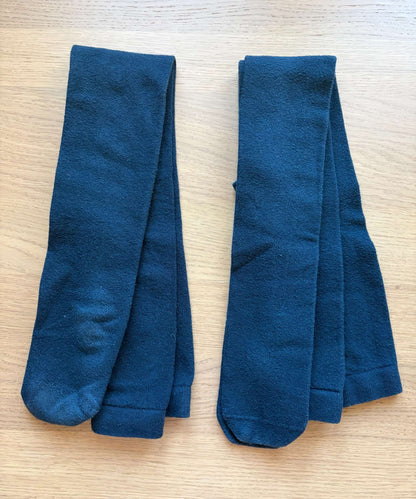 Bundle Navy Blue Tights, Size 7-8