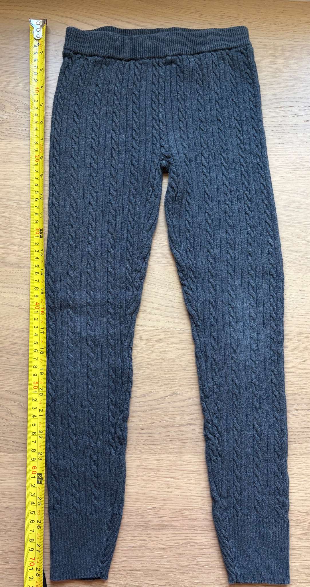 Grey Cable Leggings, Size 7-8, Kids 7