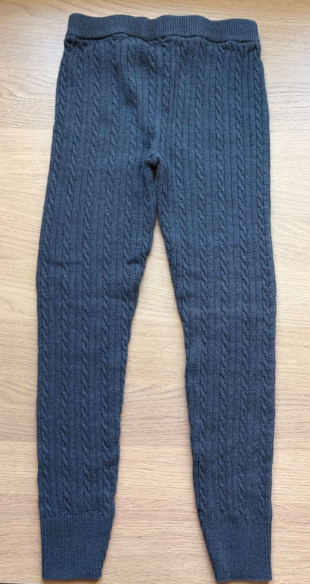 Grey Cable Leggings, Size 7-8, Kids 7