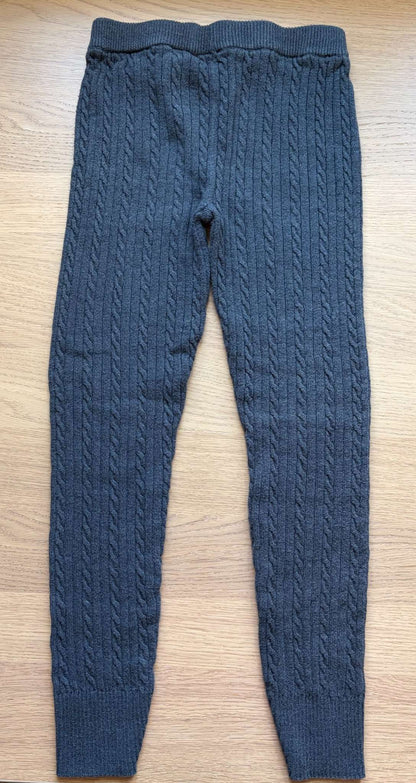 Grey Cable Leggings, Size 7-8, Kids 7