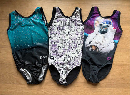 Bundle 3 Leotards by Gymgear and DNA, Size 6/7 (Value $175), Kids 7