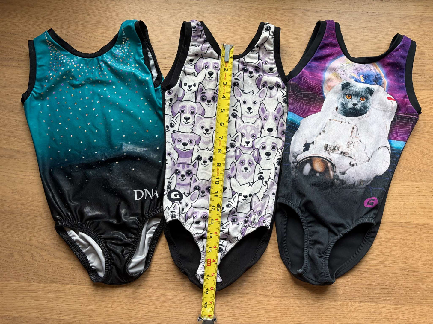 Bundle 3 Leotards by Gymgear and DNA, Size 6/7 (Value $175), Kids 7
