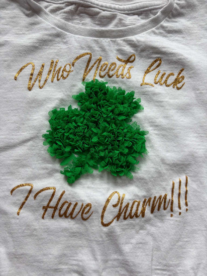 St. Patrick's T-shirt & Barrettes, Size 8-9, Kids 8
