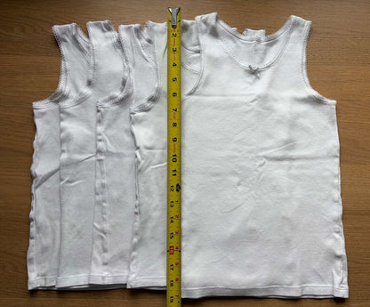 Bundle 5 White Camisoles, Size 7-8