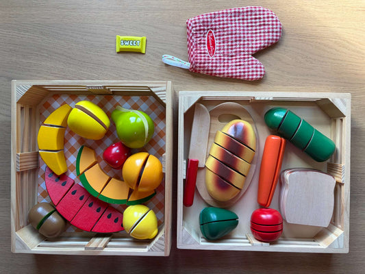 Bundle Wooden Fruits & Veggies, $70