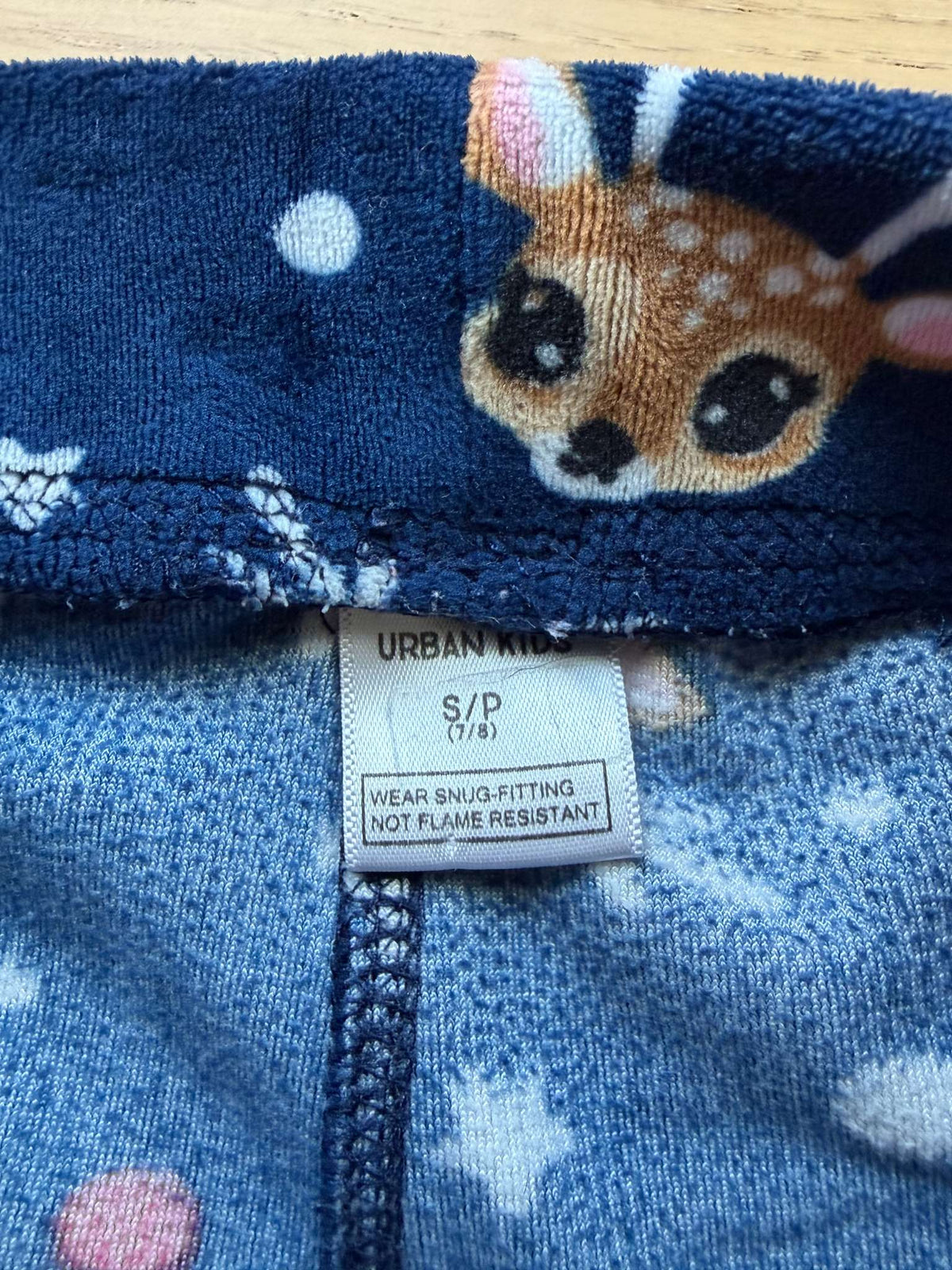 Velvet Pants with Deers, Size 7/8, Kids 7