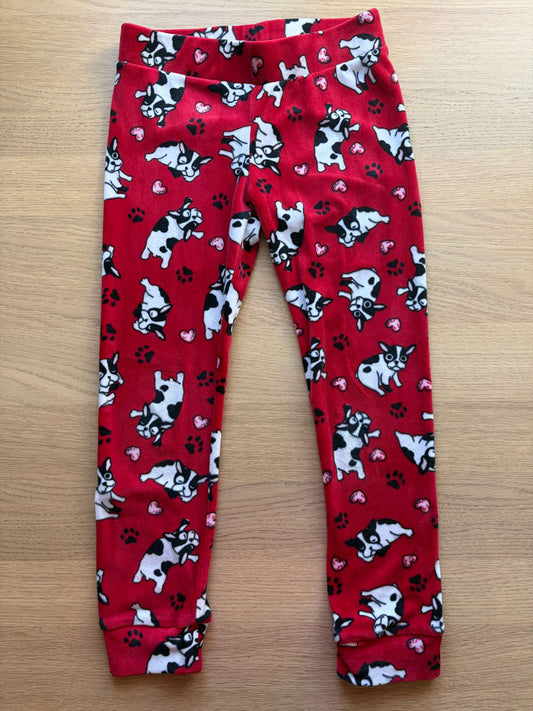 Velvet Pants with Dogs, Size 6, Kids 6/6X