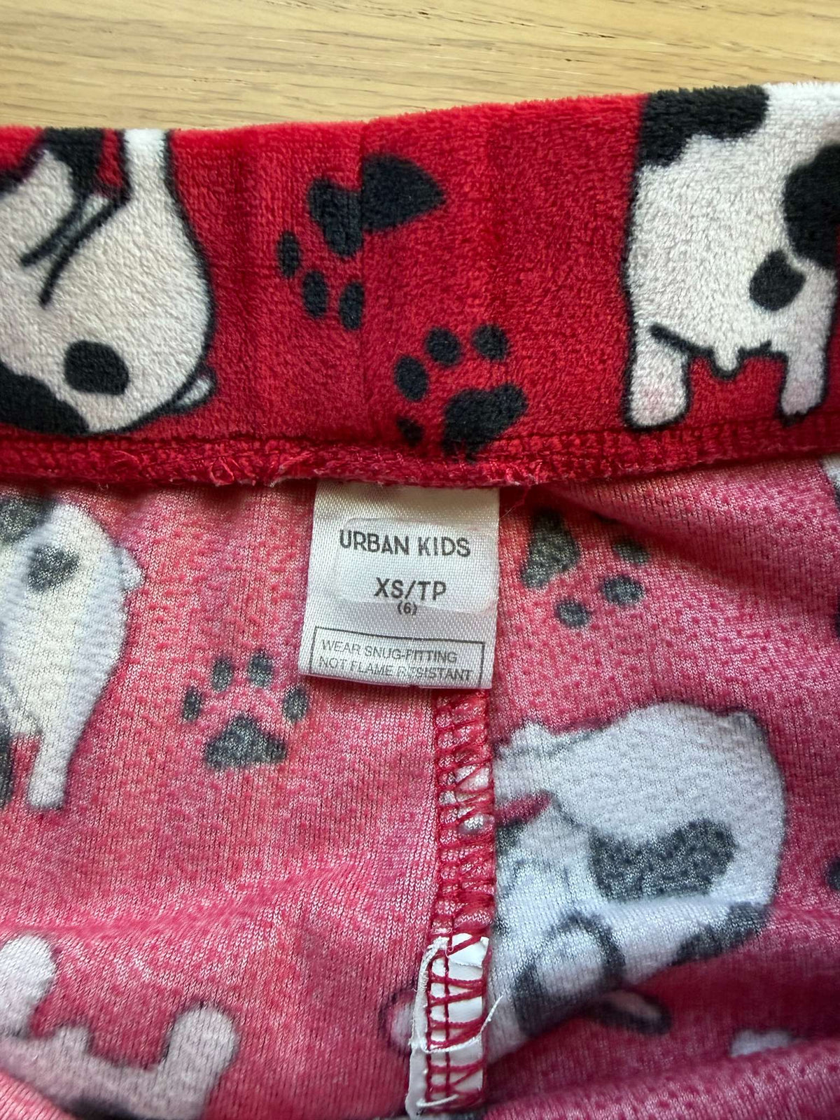 Velvet Pants with Dogs, Size 6, Kids 6/6X