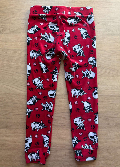 Velvet Pants with Dogs, Size 6, Kids 6/6X