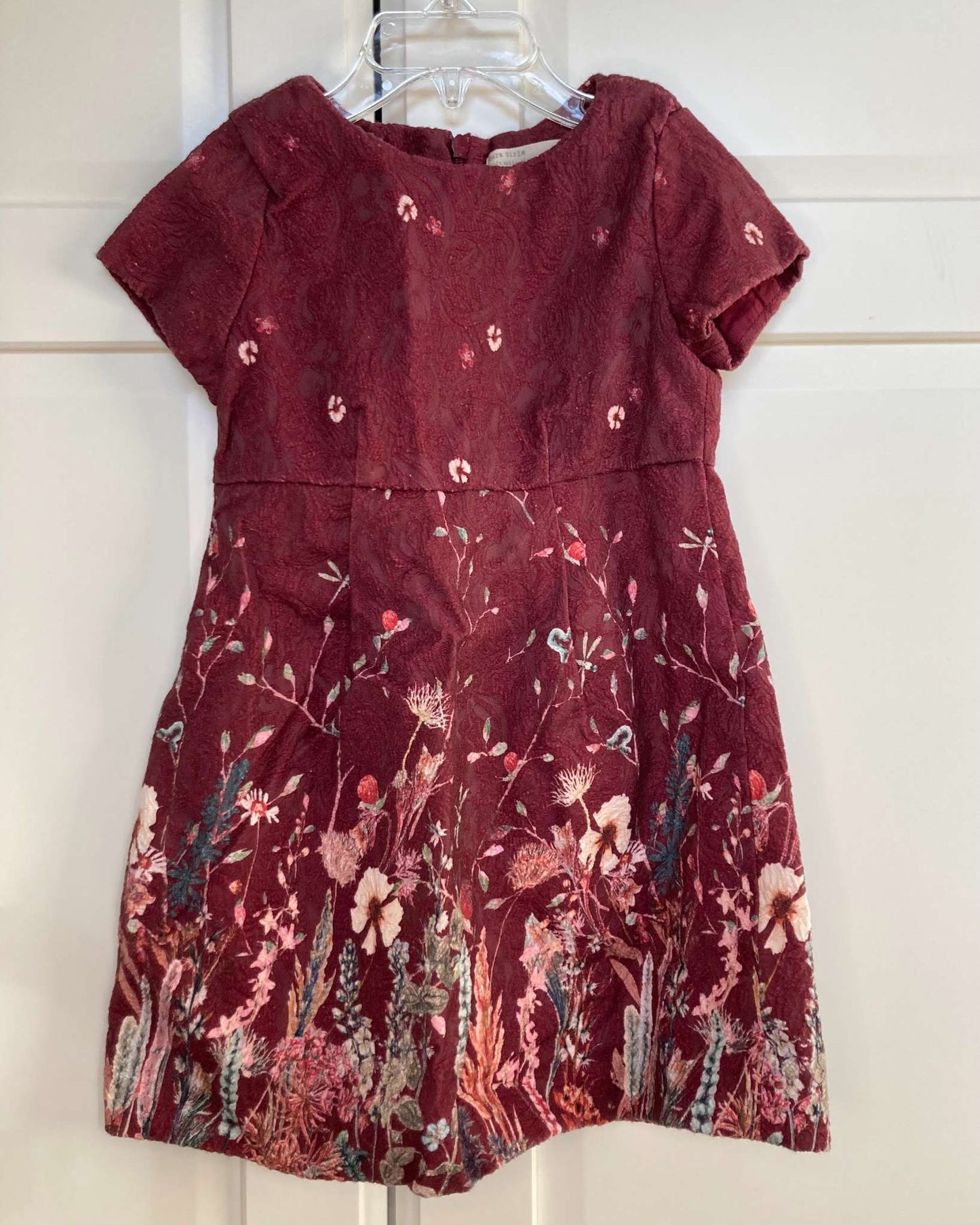 Zara burgundy dress, size 4, Kids 4/4T