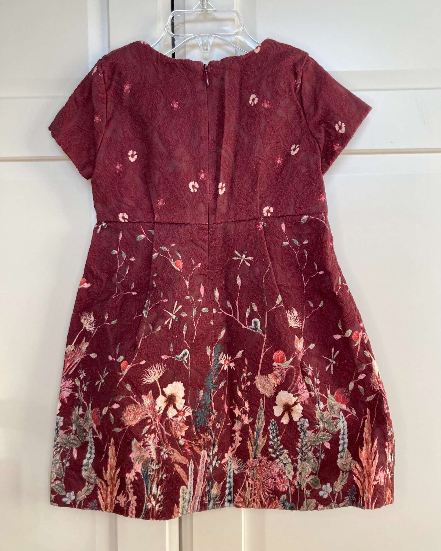Zara burgundy dress, size 4, Kids 4/4T