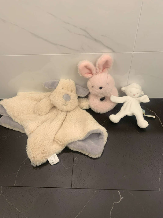 Plush Rattle Infant Toy Lot