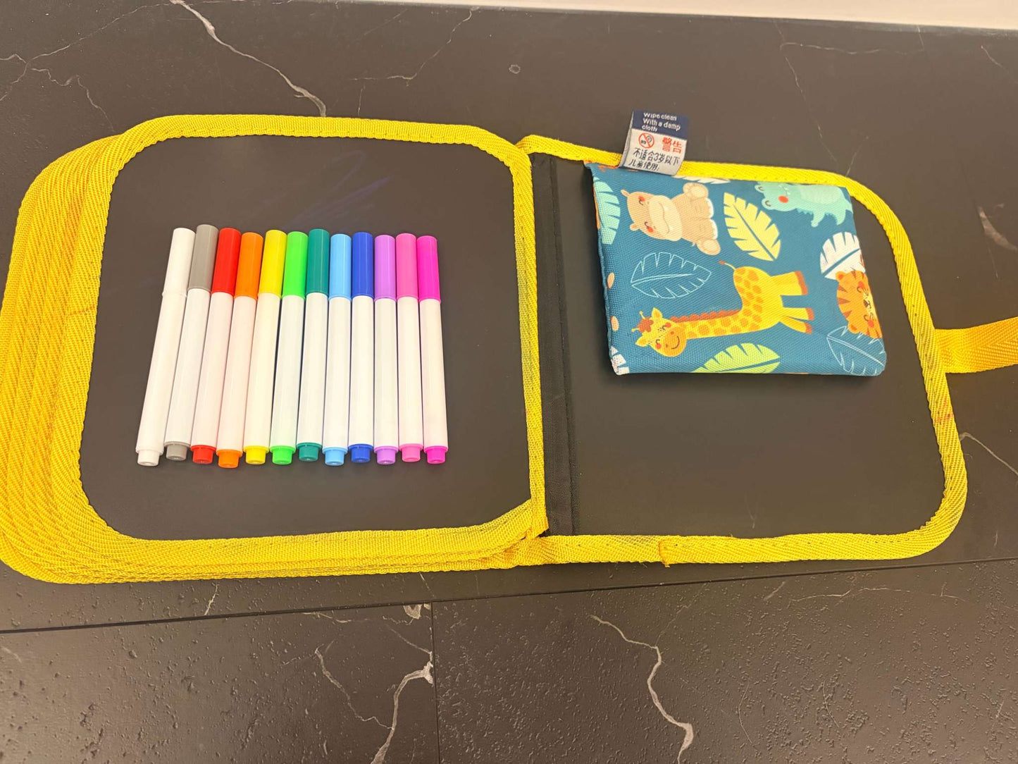 Reusable Colouring/ Doodle Book with Brightly Coloured Markers