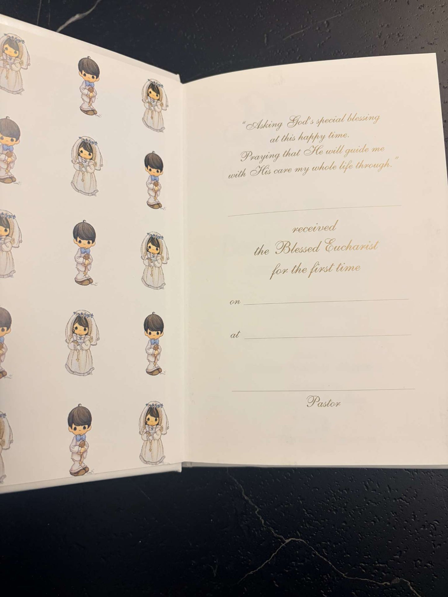 Precious Moments Book of Prayers Catholic Edition, Rememberance of my First Communion - New Unused