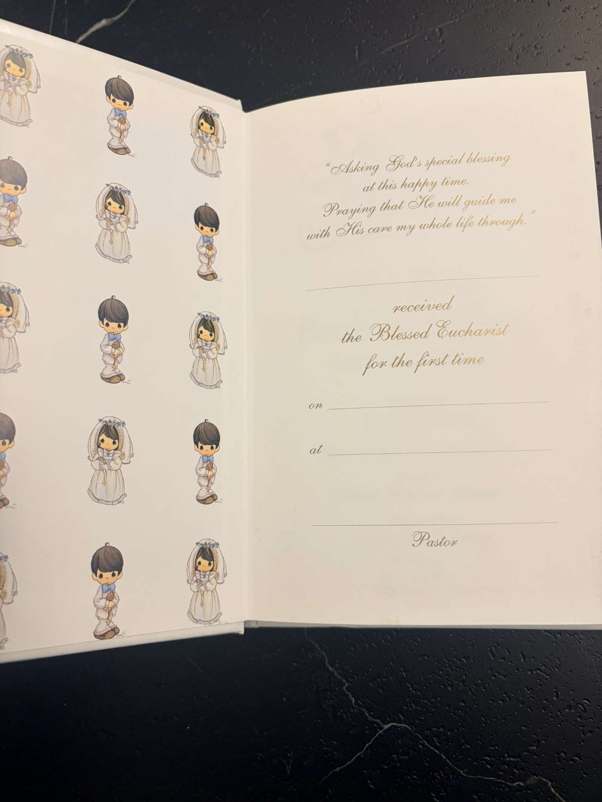 Precious Moments Book of Prayers Catholic Edition, Rememberance of my First Communion - New Unused