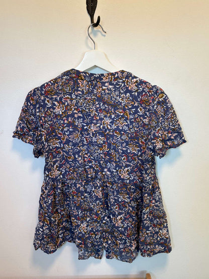 Floral Peplum Top, Maternity S (4-6)