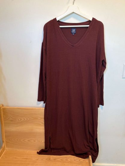 Burgundy Sweater Dress, Maternity M (8-10)