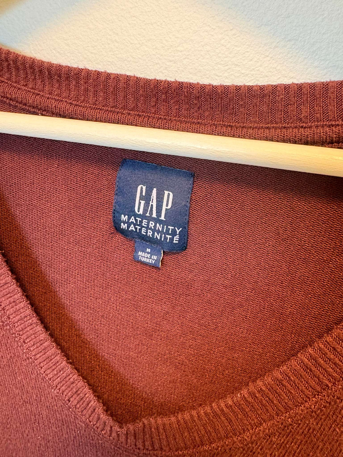 Burgundy Sweater Dress, Maternity M (8-10)