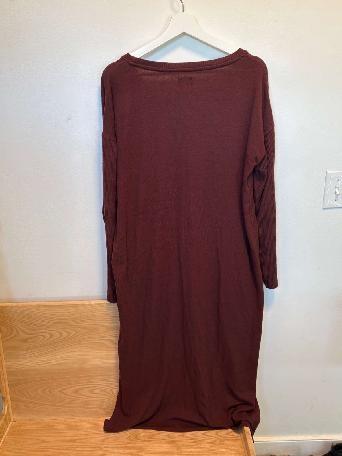 Burgundy Sweater Dress, Maternity M (8-10)
