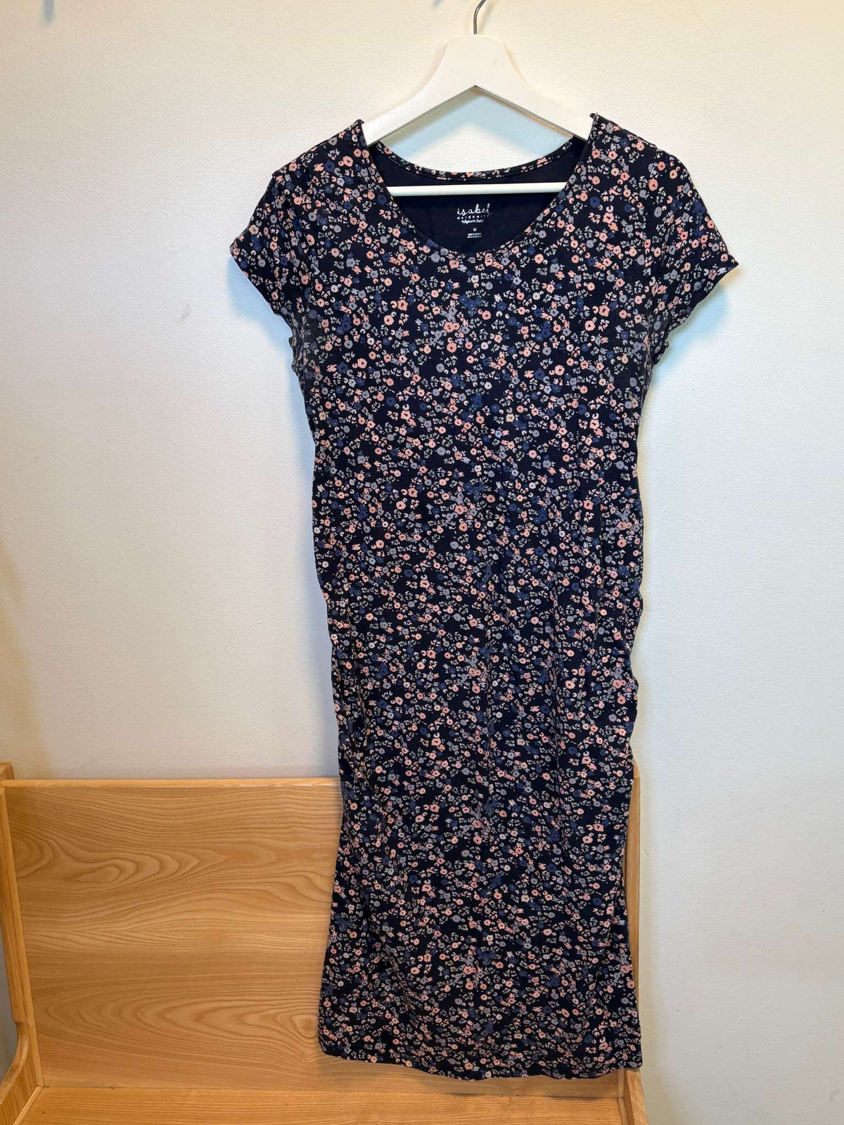 Floral Cap Sleeve Dress, Maternity M (8-10)