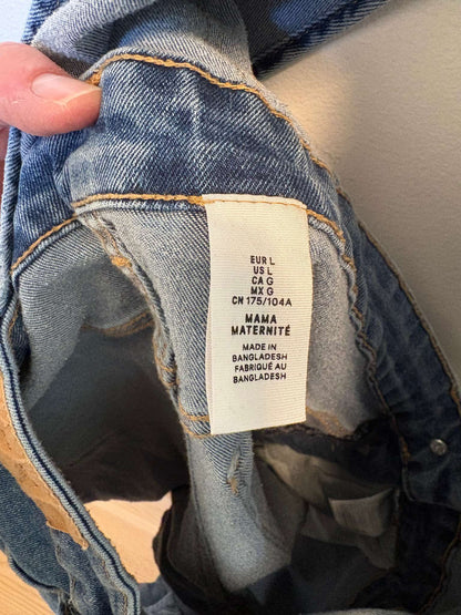Jean short overalls, Maternity M (8-10)