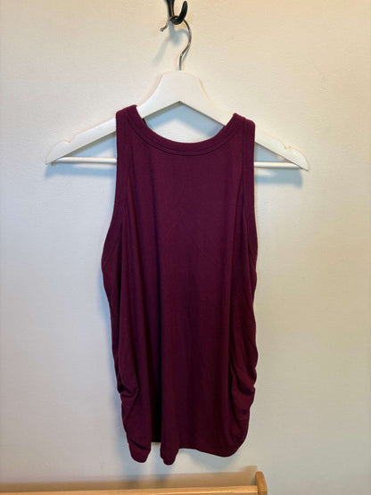 Burgundy Racerback Tank, Maternity M (8-10)