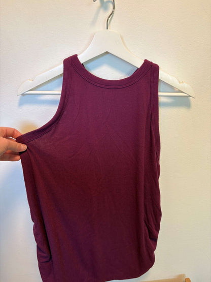 Burgundy Racerback Tank, Maternity M (8-10)