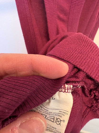 Burgundy Racerback Tank, Maternity M (8-10)