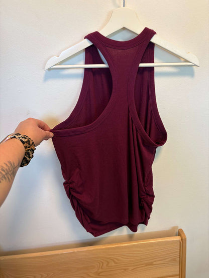 Burgundy Racerback Tank, Maternity M (8-10)
