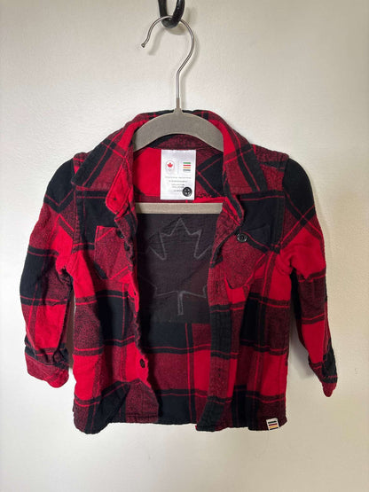 Canada Olympic Plaid Flannel, Kids 18 Month (12-18M)
