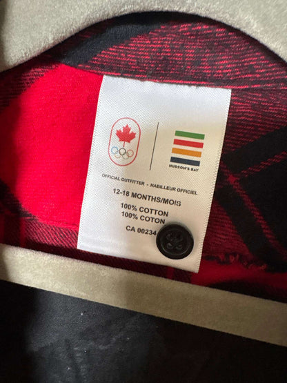 Canada Olympic Plaid Flannel, Kids 18 Month (12-18M)