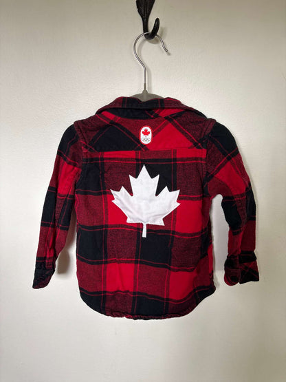 Canada Olympic Plaid Flannel, Kids 18 Month (12-18M)