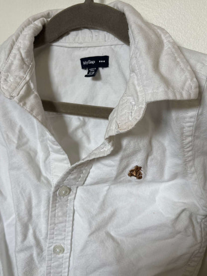 White Long-sleeve Dress Shirt Onesie, Kids 18 Month (12-18M)
