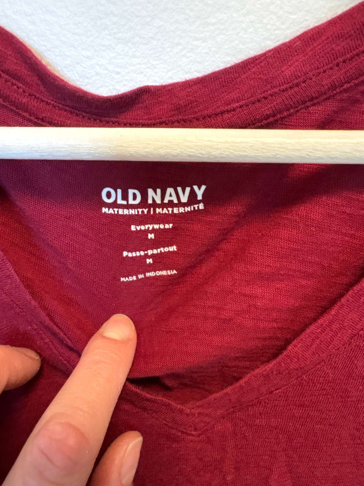 Maroon Peplum Top, Maternity M (8-10)