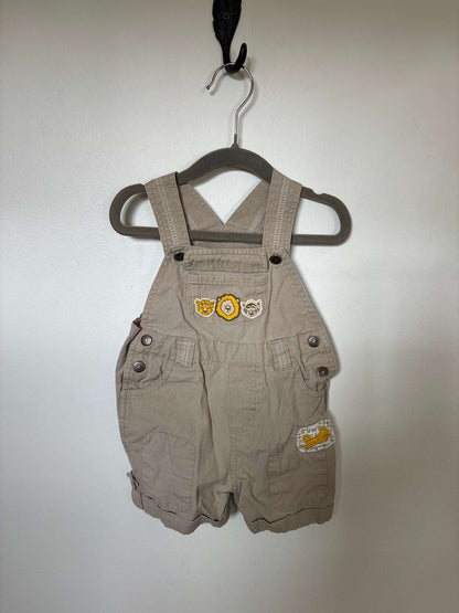 Khaki Overall Shorts, Kids 18 Month (12-18M)
