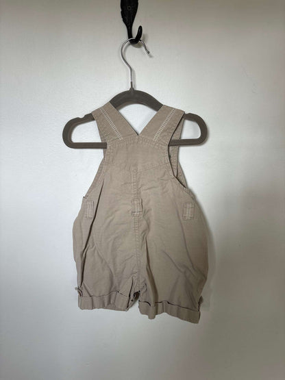 Khaki Overall Shorts, Kids 18 Month (12-18M)