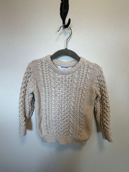 Cream Cableknit Sweater, Kids 24 Month (18-24M)