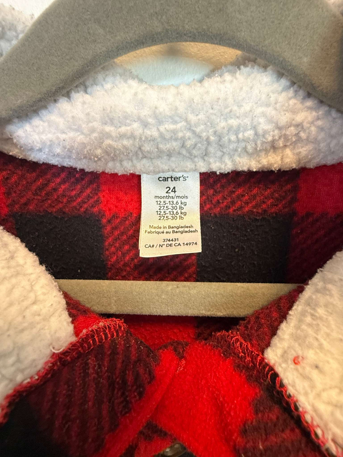 Red Buffalo Plaid Fleece, Kids 24 Month (18-24M)