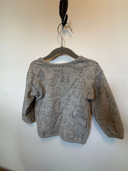 Grey-green Bear Crewneck, Kids 24 Month (18-24M)