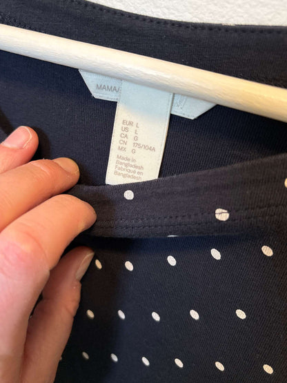 Polkadot Longsleeve, Maternity L (12-14)