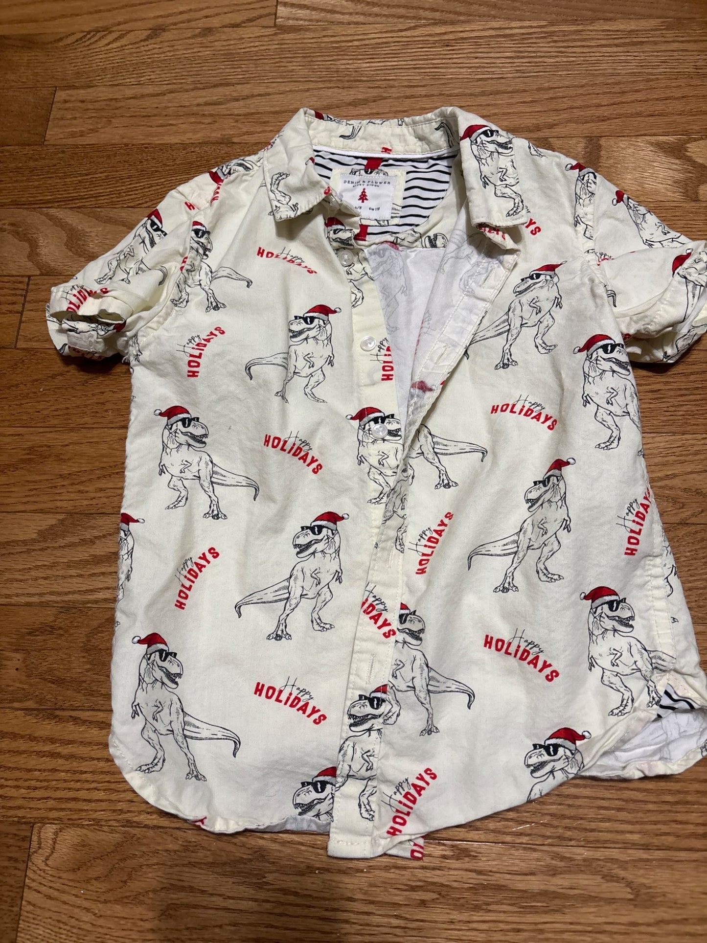Dino Santa shirt. , Kids 4/4T