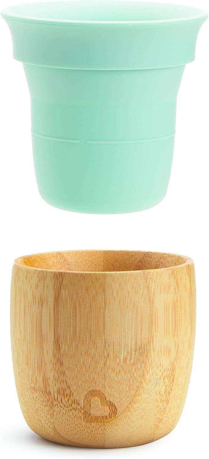 Munchkin Bambou Set - Non-Toxic Bamboo and Food-Grade Silicone, Brown/Mint