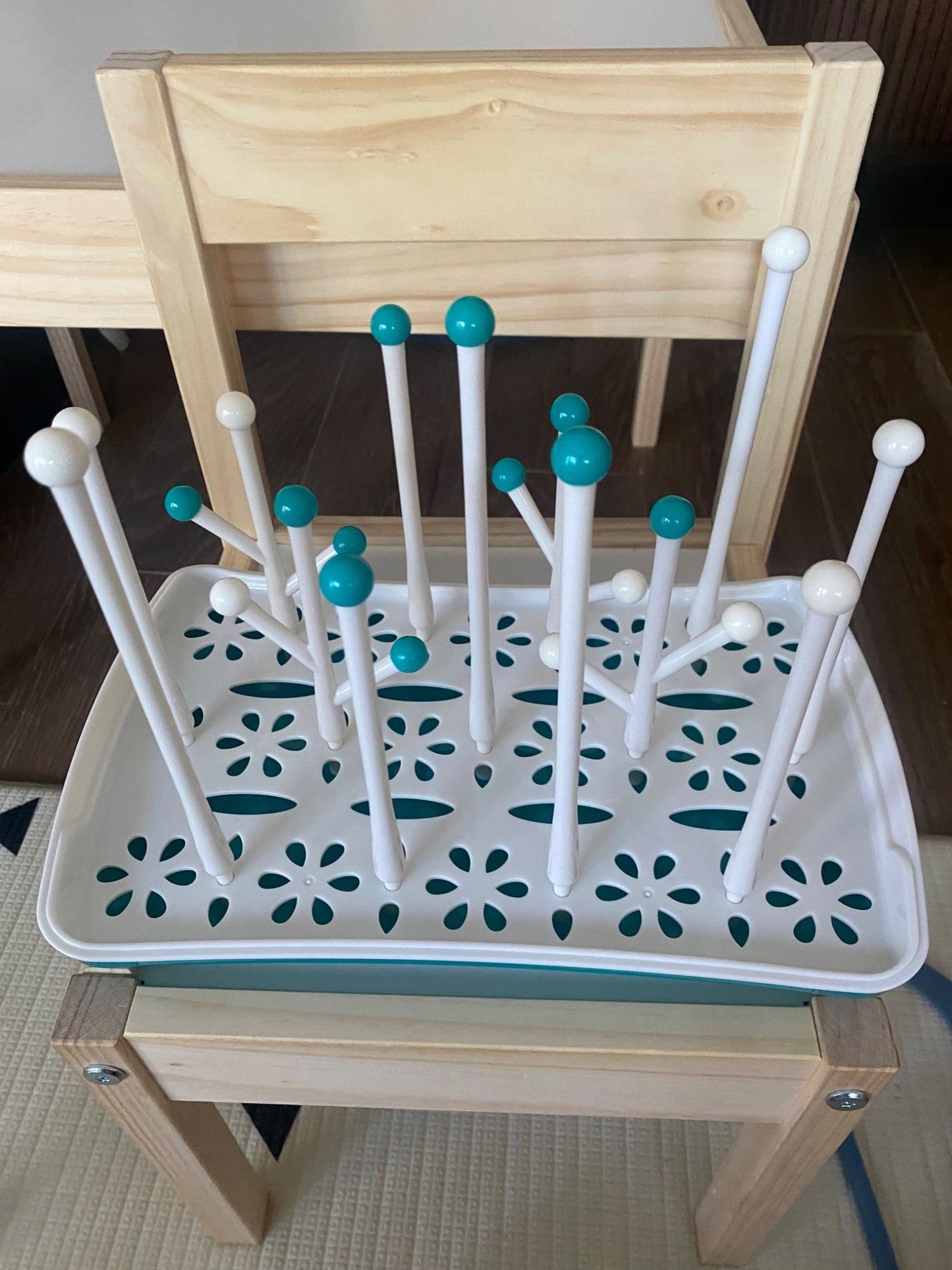 Termichy Baby Bottle Drying Rack, Large Capacity Baby Bottle Rack for Bottles, Dry Rack with Removable Water Tray