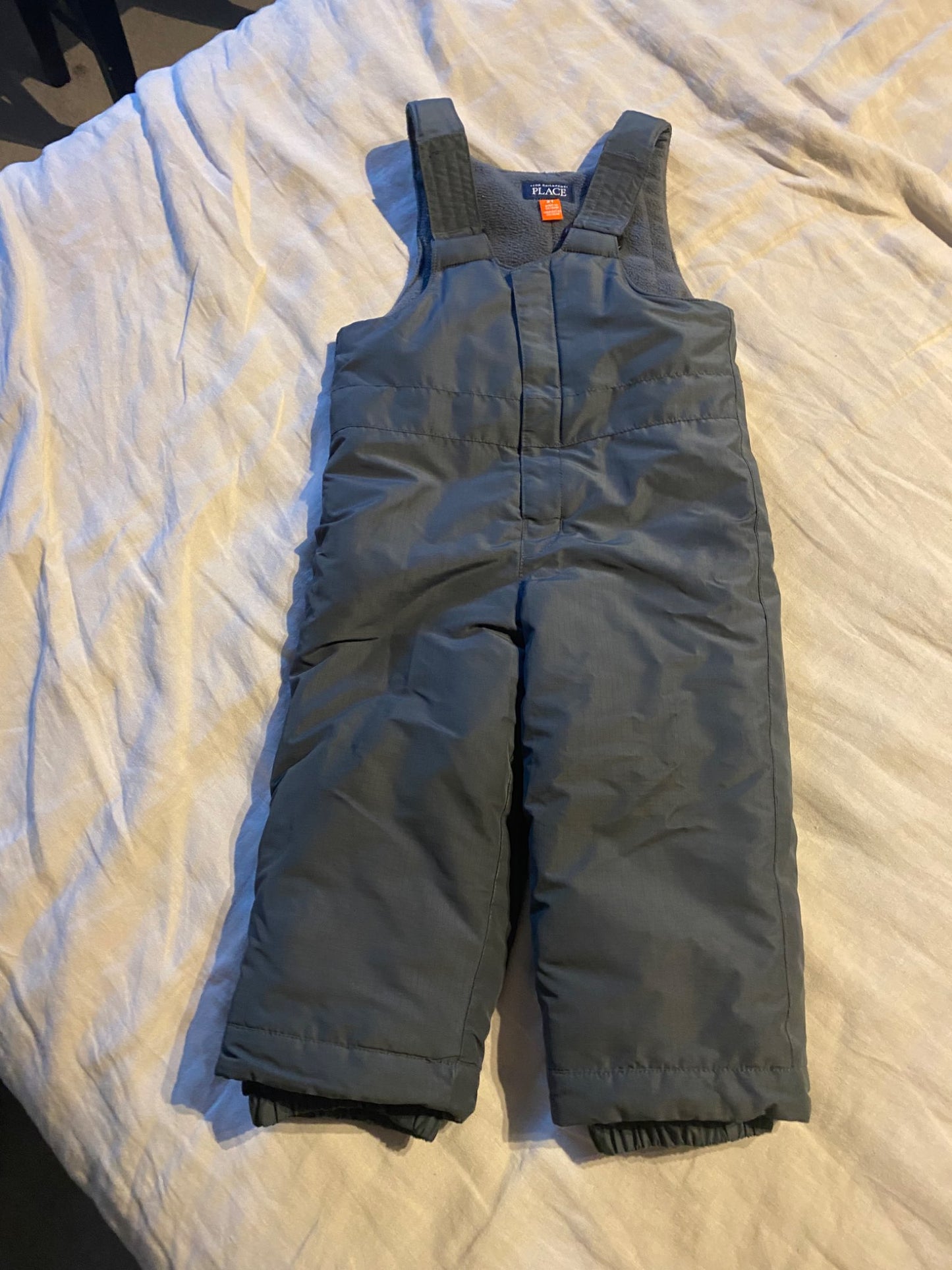 Grey fleece lined snow pants , Kids 2T