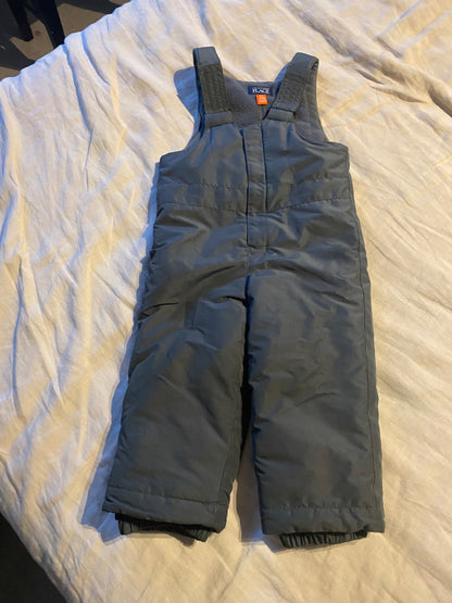 Grey fleece lined snow pants , Kids 2T