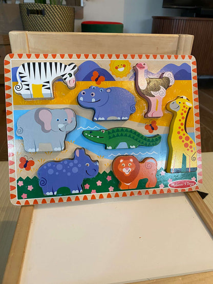 Melissa & Doug Safari Wooden Chunky Puzzle