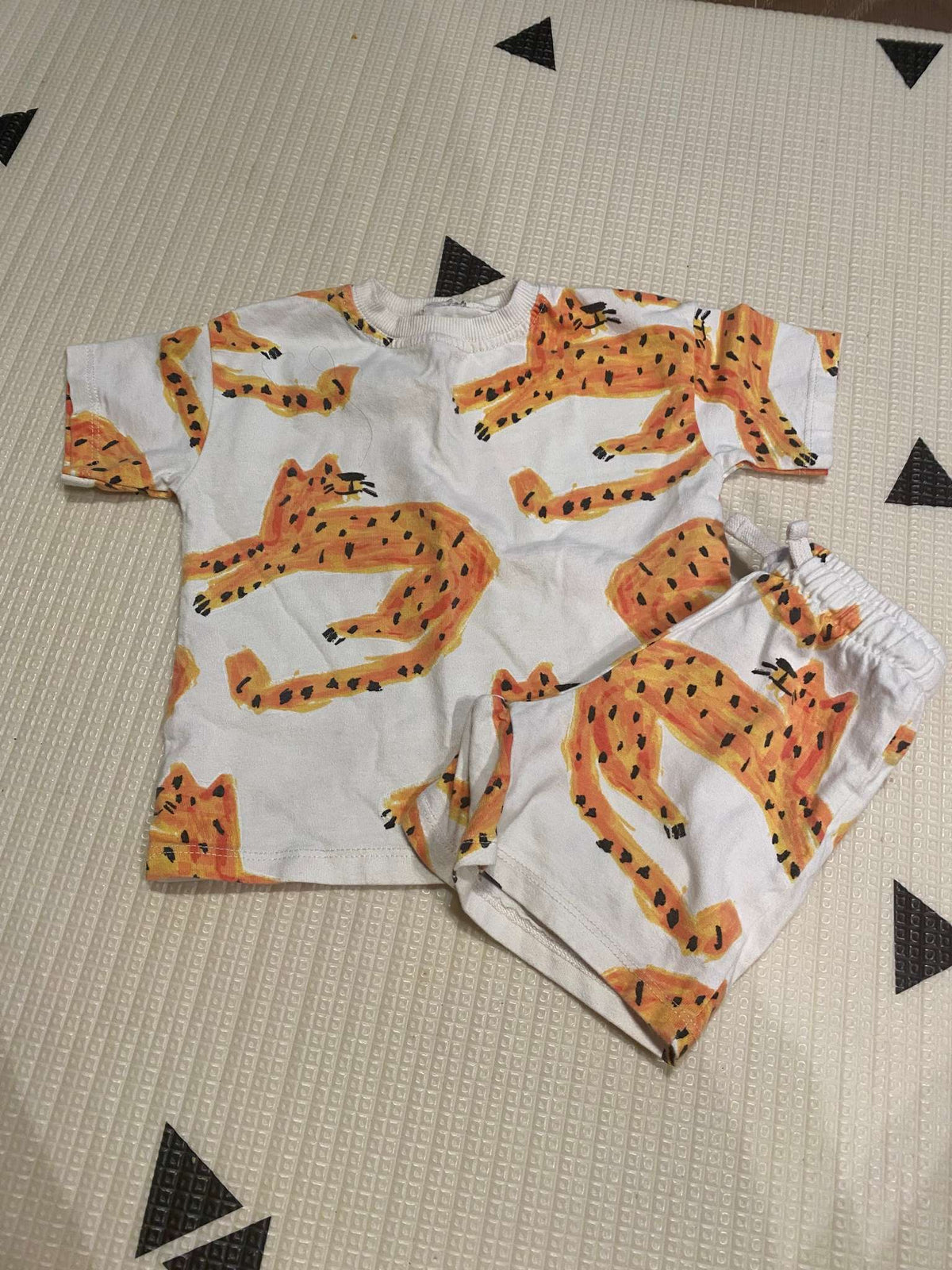 Zara Cheetah Print T-Shirt & Short Set , Kids 24 Month (18-24M)